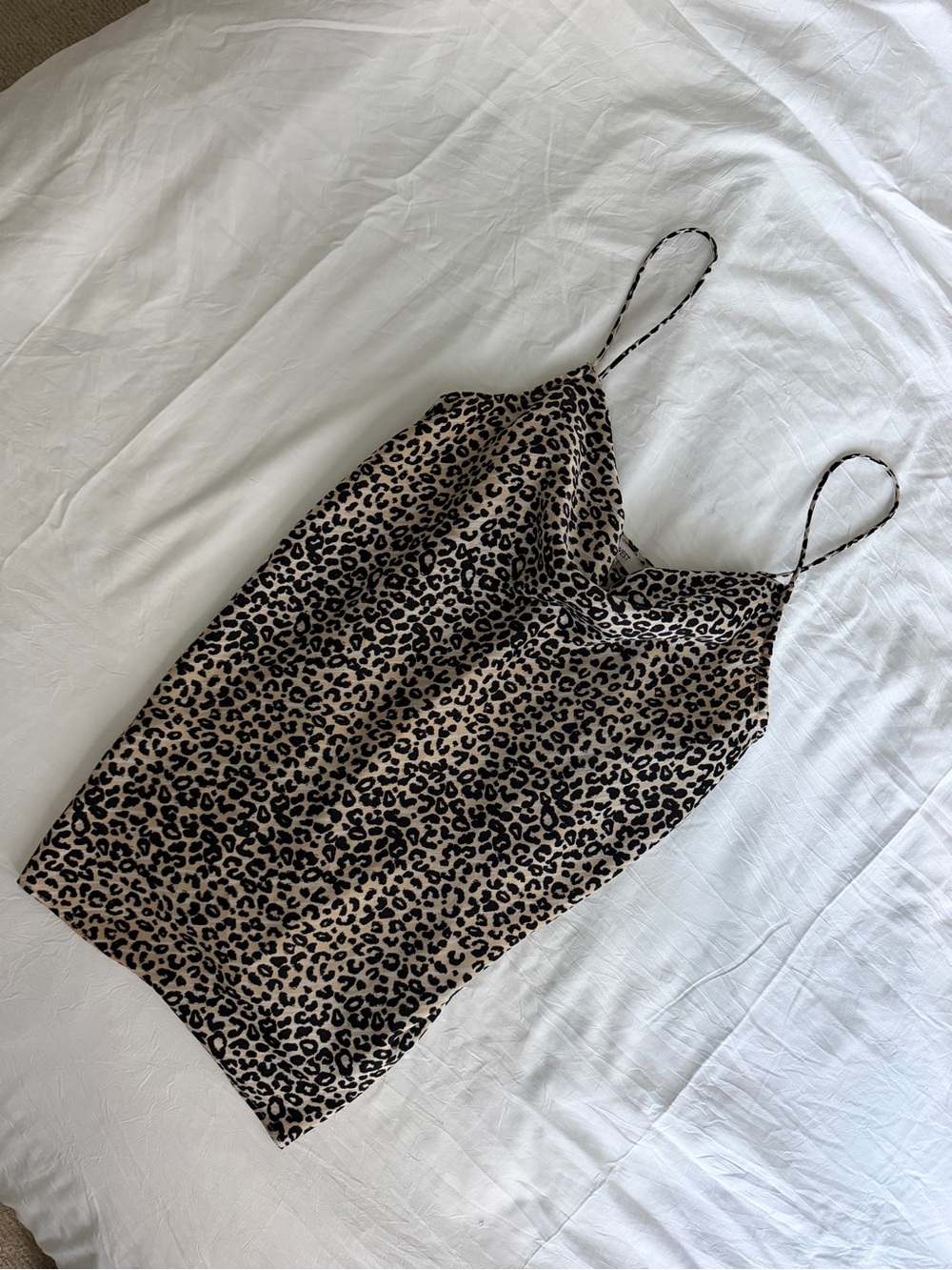 Nine West Leopard Print Adjustable Top - Beige/Black